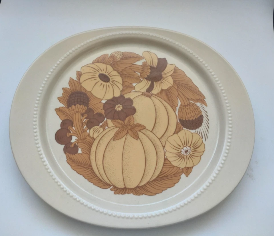 Terra Prato Brotzeitteller Rosenthal Studio Line Beige braun Blumen 28x25 cm - Bild 1 von 4