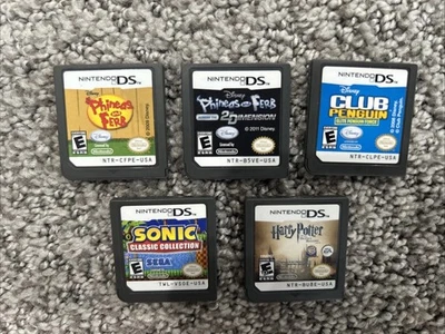 Nintendo DS картриджи только лот из 5 - Sonic, Harry Potter, Phineas и Ferb + - Изображение 1 из 4