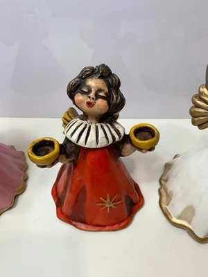 Vintage Thun Keramik Engel "Stella" Bozener Weihnachten Advent Lichterengel 17cm - Bild 1 von 3