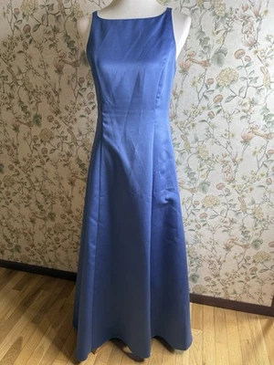 Vestido maxi azul sem mangas Betsy & Adam B&A cetim tamanho 8 - Imagem 1 de 4