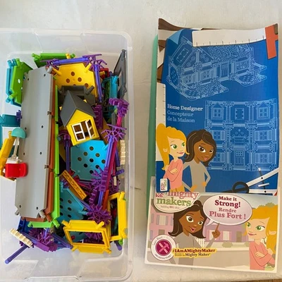 K'nex Mighty Makers 家居设计师建筑套装 完整适用于零件 批量 — 第 1/4 张图片