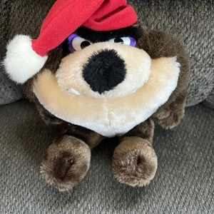 Vtg 1993 24k Company Christmas Taz Tasmanian Devil Santa Hat 8” Plush - Picture 1 of 5