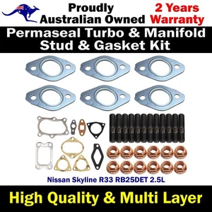 Permaseal Exhaust Manifold Stud&Gasket Kit For Nissan Skyline R33 RB25DET 2.5L - Picture 1 of 11