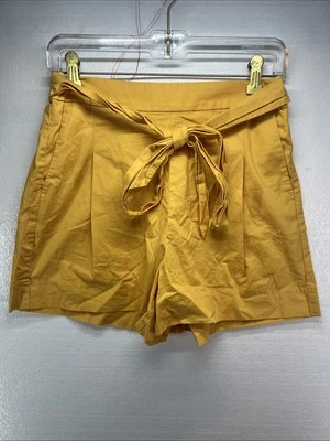 J. Pantalones Cortos Crew Para Mujer Corbata Cintura Talla 4 Mandarina 3” Entrepierna Informales Playa Caminar Foto 1 de 4