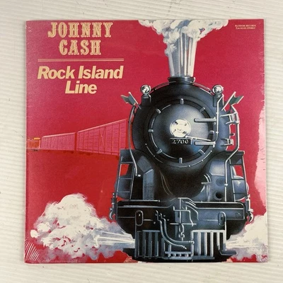 Johnny Cash – Rock Island Line LP Vinyl Record Blossom Records NEW 1982 - Image 1 of 2