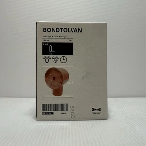 IKEA BONDTOLVAN Alarm Clock Analog pale Pink  3-¼" x 3-½" 305.110.14 New Sealed - Picture 1 of 6