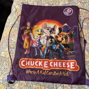 Chuck-E-Cheese Prize Where A Kid Can Be A Kid Drawstring Bag New Collectible Fun - Picture 1 of 8