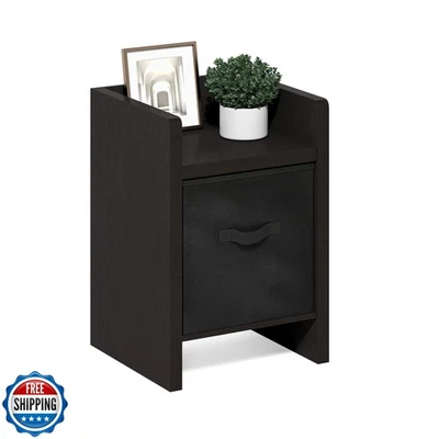 Furinno Viola Side Table, Thick Frame End Table with Storage Bin, Night Stand - Image 1 of 4