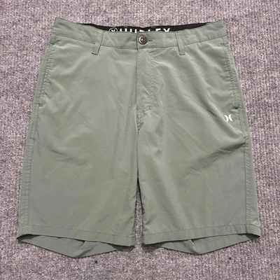 Pantalones Cortos Hurley Para Hombre Talla 32 Verde Chino Frente Plano Exterior Informal tiro Medio Foto 1 de 4