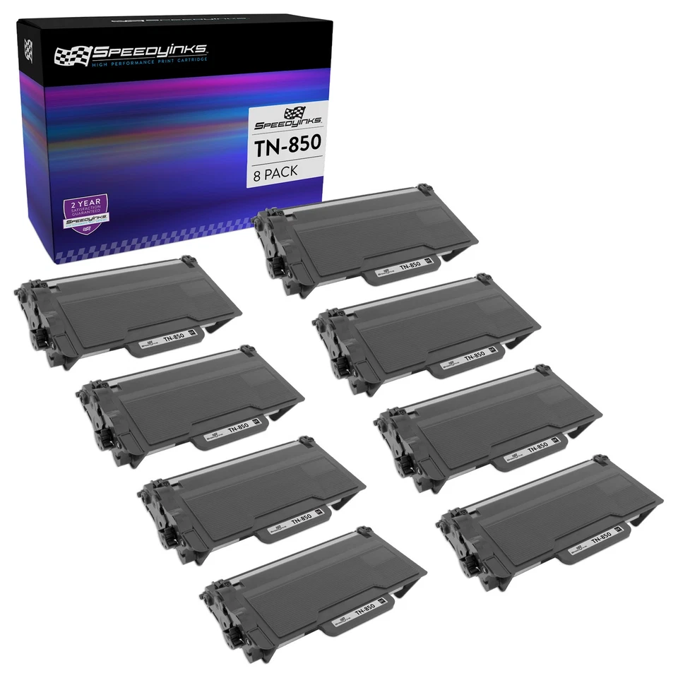 8Pk Compatible Brother TN850 Black Toner Cartridge High Yield 8k MFC L5700DW - Image 1 of 4