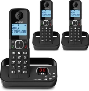 Alcatel F860 Trio set dect huistelefoon met nummerweergave antwoordapparaat en o - Photo 1/3