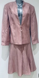 Jacques Vert Light Pink Jacket And Matching Skirt Size 18 Uk Excellent Condition - Picture 1 of 11