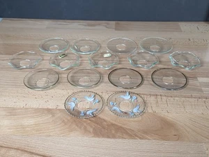 Vintage vetro candela cera collare gocciolamento anello cattura bei assortiti lotto di 15 - Foto 1 di 4