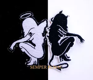 CAPPELLO DA DONNA HEAVEN ANGEL & DEVIL HELL GIRL TOPPA CIELO PIN UP MOTO BIKER - Foto 1 di 12