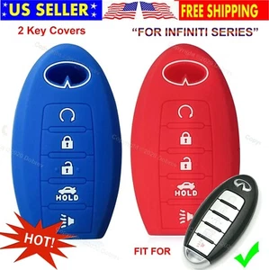 2pcs 5B Silicone Cover Holder Protector Case Fob Entry Holder for Infiniti Key - Imagen 1 de 5