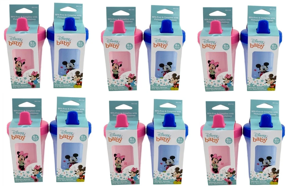 BL Disney Baby Spill Proof Cup 8oz Mickey & Minnie 6+M X 12 Pieces - Image 1 of 1