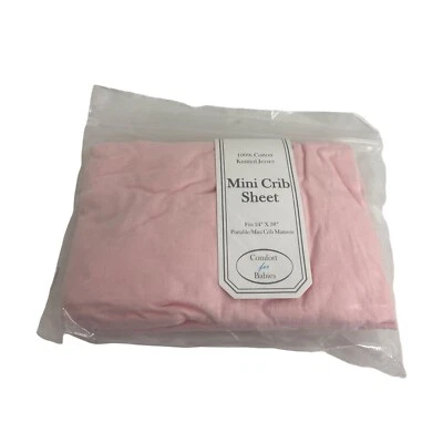 CONFORTO PARA BEBÊS BEBÊ AMERICANO MINI LENÇOL DE BERÇO PORTÁTIL ROSA 24"x38" NOVO - P2 - Imagem 1 de 4