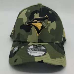Toronto Blue Jays New Era Camo 2022 Armed Forces Day 39Thirty Flex Fit Hat M-L - Picture 1 of 7