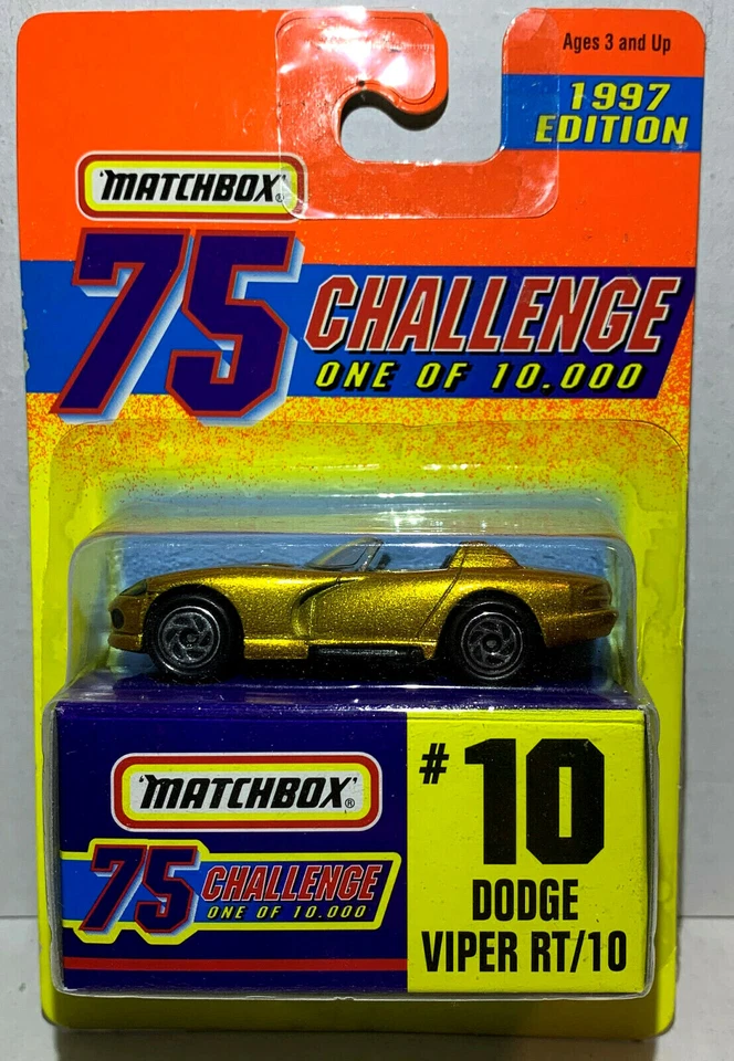 DODGE VIPER RT/10 1997 MATCHBOX 75 CHALLENGE LIMITED EDITION 1/10,000  - Image 1 of 3