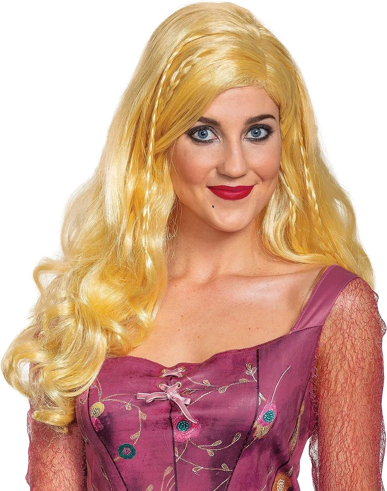 Sarah Deluxe Wig Disney Hocus Pocus Fancy Dress Up Halloween Costume Accessory - Image 1 of 1