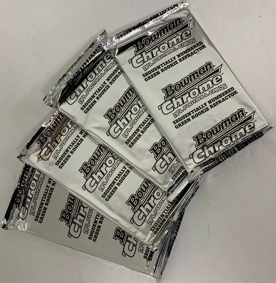 2005 Bowman Chrome FB Uncirculated Box Topper  Green Rookie Refractor 4 Pack Lot - Image 1 of 1