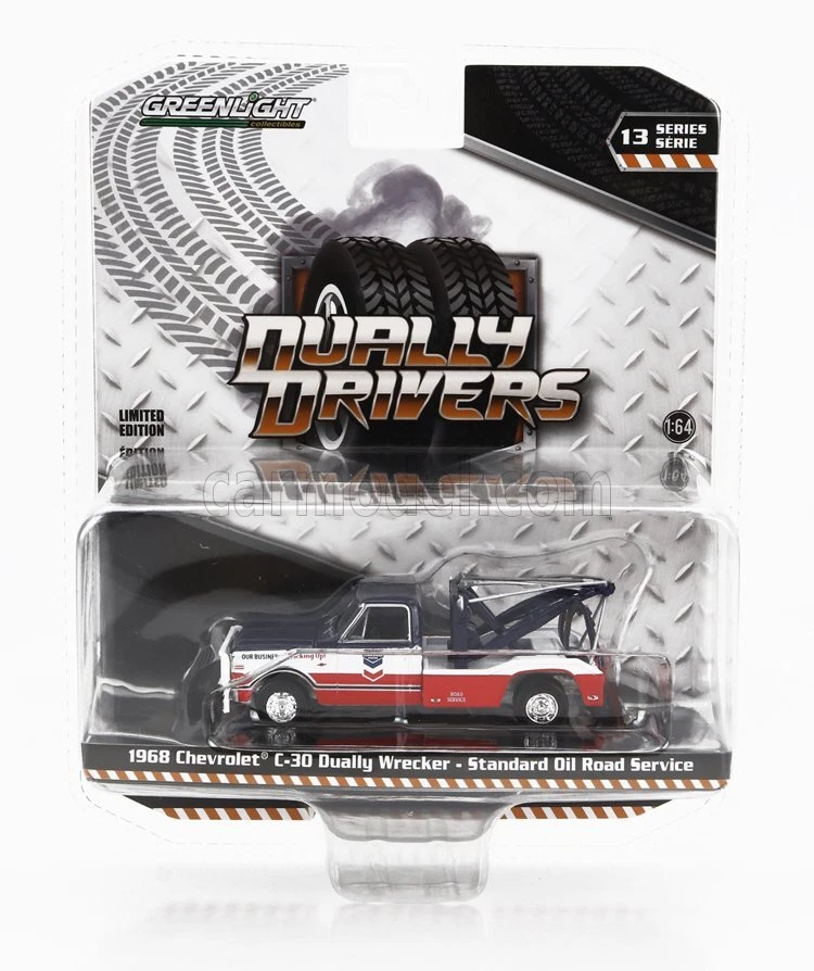 MODELLINO FURGONE STATICO CHEVROLET C30 TRUCK DUALLY CARRO ATTREZZI 1968 1:64 - Immagine 1 di 1