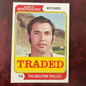 1974 Topps Traded Set AURELIO MONTEAGUDO 139T PHILLIES *MINT* 50/50 VENDING* Raw - Picture 1 of 2
