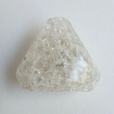 Button Antique - ~Lucite~ Glitter Crackle - 32 MM - 20th Century Button - Image 1 of 4