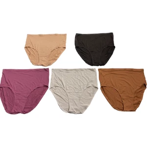 5 Pack Fruit of the Loom Tag Free Smoothing MICROFIBER Brief Panties Sz- 6 7 8 9