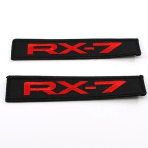 RX-7 PATCH - RED LETTERS BLACK FABRIC - RX7 12A 13B 20B TURBO FC3S FD3S FD - Picture 1 of 3