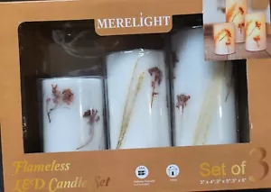 flameless led candle set of 3 (1)pc3"×4"(1)pc3"×5"(1)pc3"×6" BRAND NEW - Picture 1 of 4