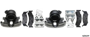 2x Front Caliper & Brake Pads for DODGE B100 RAMCHARGER 1978-1996 IS/0137F - Picture 1 of 8