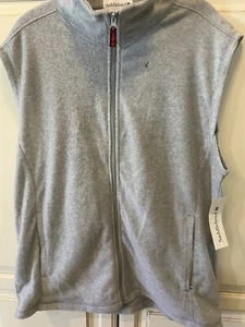 NWT MEN'S Saddlebred FULL ZIP FLEECE SLEEVELESS VEST Sz Large Heather Gray Gift - Picture 1 of 11