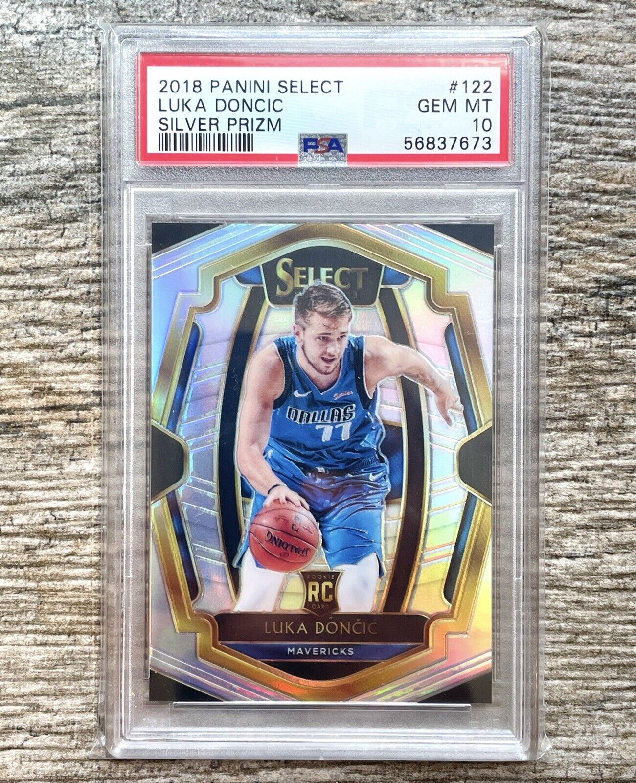 2018 PANINI SELECT LUKA DONCIC SILVER PRIZM HOLO ROOKIE RC #122 GEM MINT PSA 10