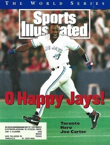 1992 SPORTS ILLUSTRATED TORONTO BLUE JAYS WORLD SERIES CHAMPIONS JOE CARTER - Picture 1 of 1