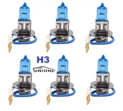 INION 6x H3 12V 55W Xenon H.I.D. Birne Halogen blau beschichtet NEU
