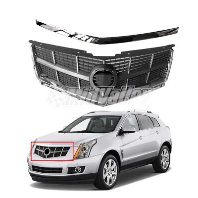 Kit Front Bumper Upper Grille&Hood Molding Trim For 2010 2011 2012 Cadillac SRX Foto 1 de 4
