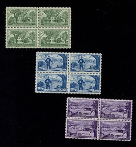 OPC US 1950's Blocks of 4 Sc#1023 1024 1025 MNH - Foto 1 di 1