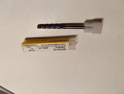 KENNAMETAL 3/16", .1875", 4.76mm Endmill, End Mill , 4 Flutes, Extra Long