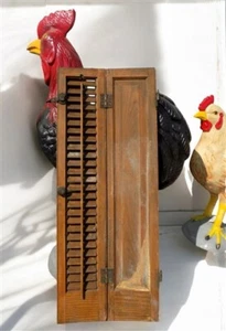 Wooden Window Shutter, Victorian Window Louver, Architectural Salvage B39, - Picture 1 of 10