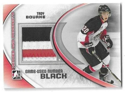 2011-12 ITG HEROES AND PROSPECTS TROY BOURKE GAME-USED JERSEY BLACK #M-40  - Image 1 of 2