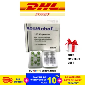 ROWACHOL 100's For Hepato Biliary Disorders Cholelitiasis & Gallstones DHL SHIP - Picture 1 of 6