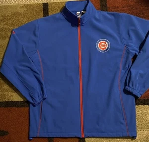 Chicago Cubs Majestic Jacket XLT Full Zip Blue Men’s - Picture 1 of 8