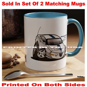 DigiRods Pontiac 1994 Trans Am 25th Anniversary Cartoon Auto Kaffeetasse 2 Becher Set - Bild 1 von 3