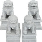 Chinese Style Lion Figurines - Collectible Miniatures - Set of 2 