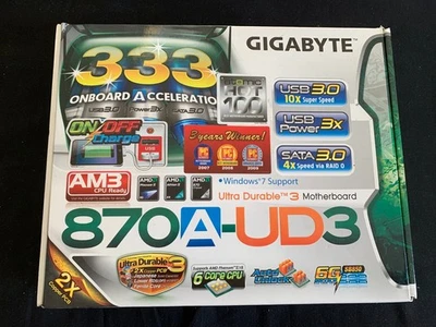 Gigabyte 870A-UD3 Ultra Durable 3 Motherboard With AMD Phenom II CPU 2008  - Image 1 of 4