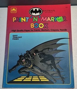 Batman Returns “Paint N Marker Book” By Golden Books, 1992 DC 16  Unused - Bild 1 von 8