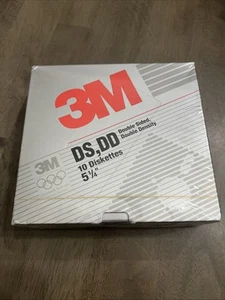 10 SEALED 3M 5-1/4" Floppy Diskettes Double-Sided Dual-Density (DS,DD) Disks + - Afbeelding 1 van 6