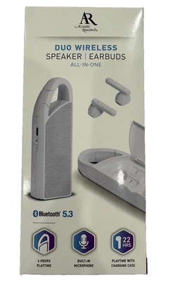 Acoustic Research Duo Altavoz Bluetooth Auriculares Estuche de Carga Recarga Portátil Foto 1 de 4