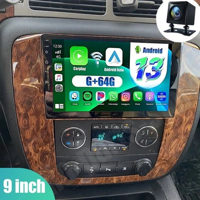 For GMC Yukon XL 1500/2500 2007-2014 9" Carplay Car Stereo Radio Player 4+64G - Image 1 of 4